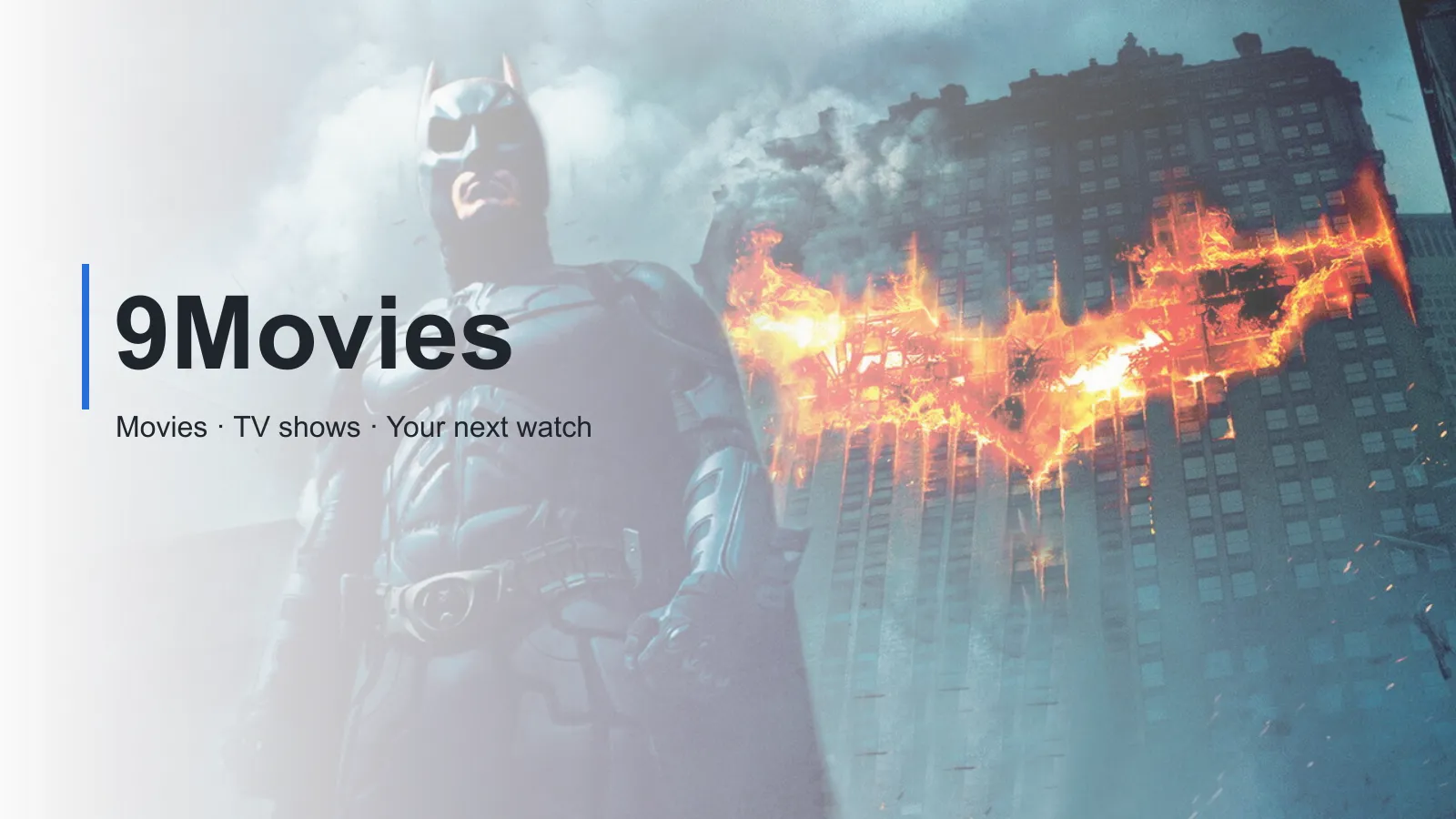 9Movies branded cinema artwork with The Dark Knight backdrop